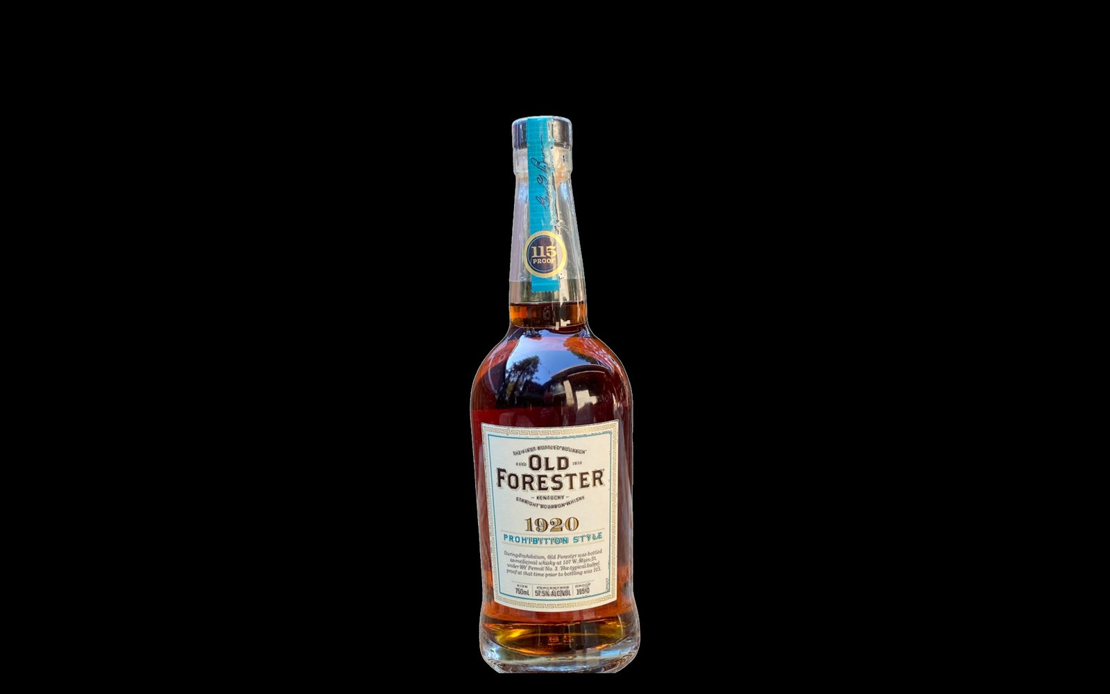 Old Forester 1920 Prohibition Style bourbon bottle